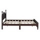 preview thumbnail 5 of 7, Queen Wood Platform Bed with Retro Design and Sturdy Wooden Slats