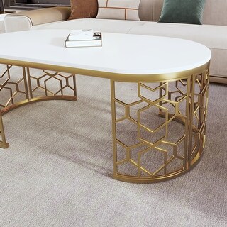 Modern Oval Coffee Table - Bed Bath & Beyond - 42035381