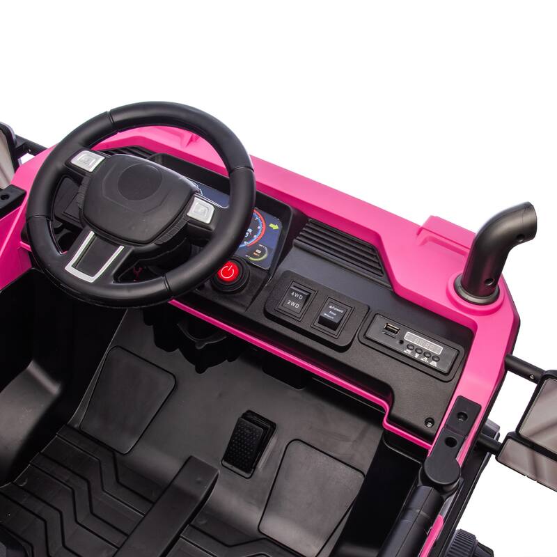 Kids Electric Ride-On Car-Spacious 3-Seater,Powerful 4-Motor Drive,Parental Remote Control,Led Lights