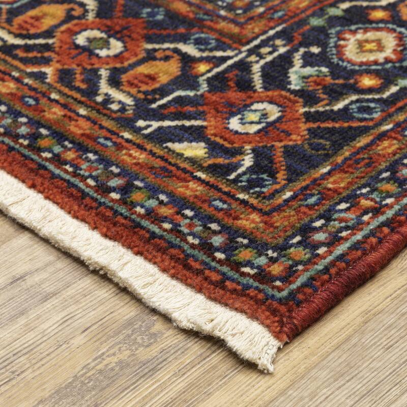 Style Haven Leander Persian Inspiration Fringed Wool Blend Area Rug