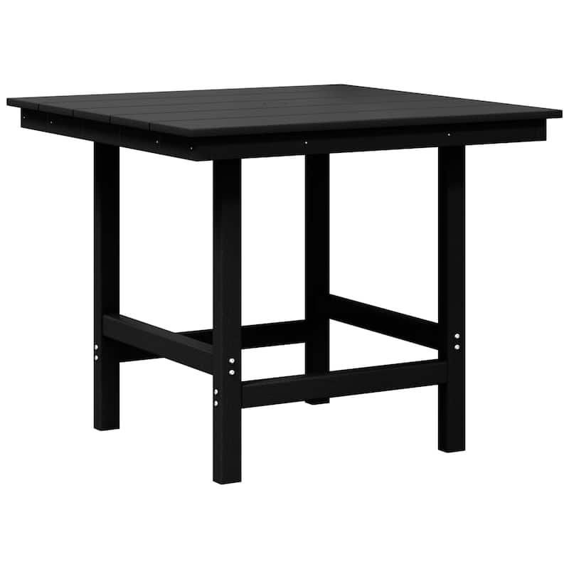 Polytrends Shoreside 36 Inch Square Patio Dining Table - Black