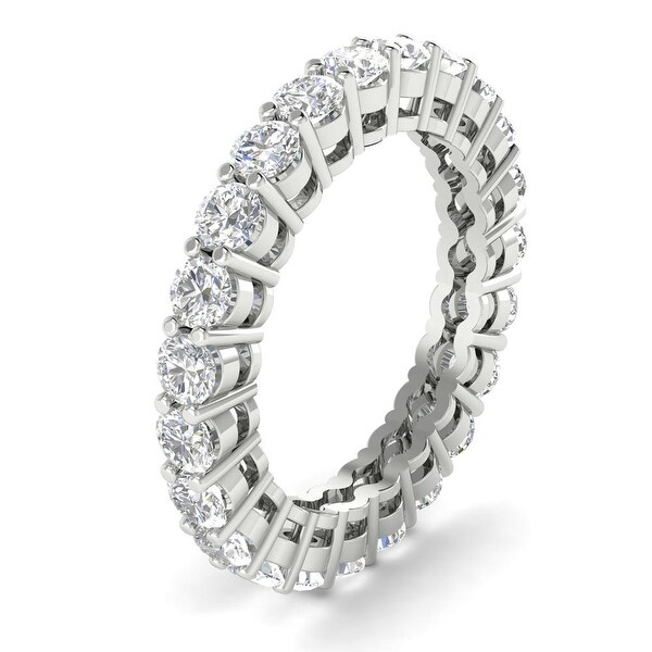 2.00 ctw Prong-Set Round Cut Diamond Eternity Wedding Band 14kt Gold
