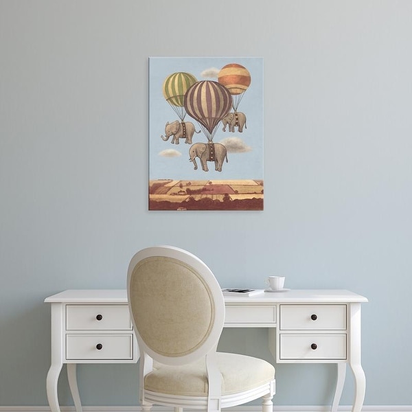 Easy Art Prints Terry Fan's 'Flight Of The Elephants Option' Premium Canvas Art