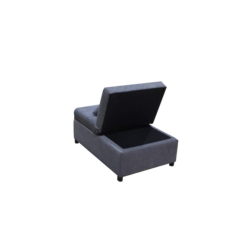 Multi-Functional Folding Ottoman Sofa Bed with Converts to Lounge Chair and Single Bed (264lb Capacity)
