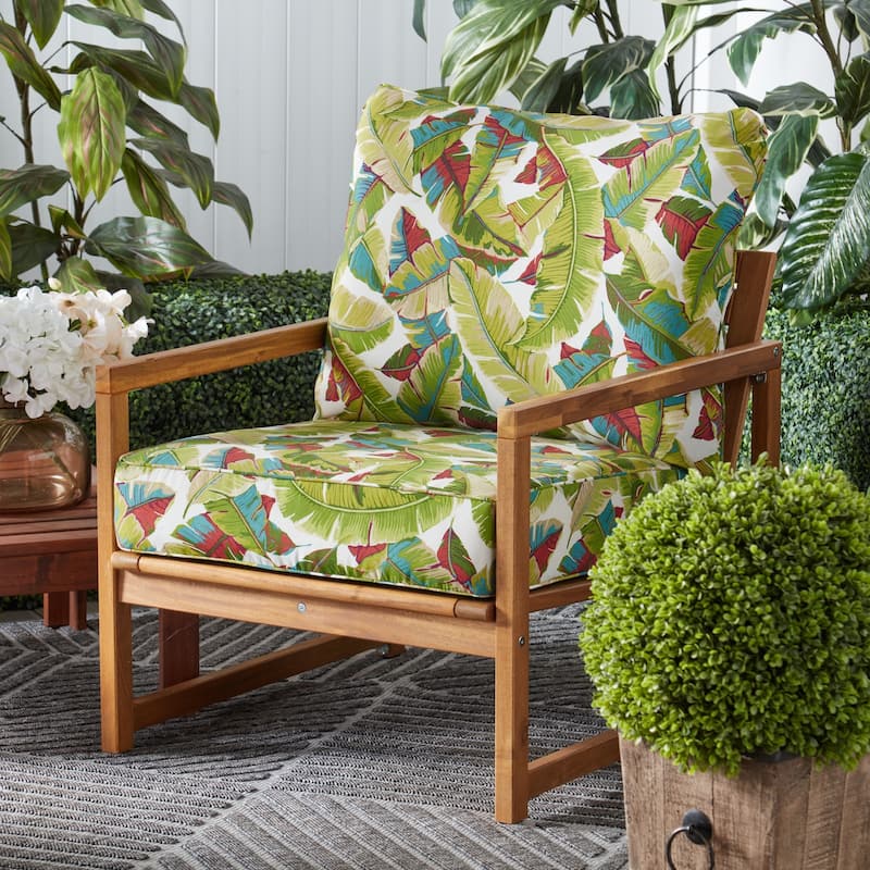 Outdoor 2-Piece Reversible Deep Seat Cushion Set (Cushions Only)
