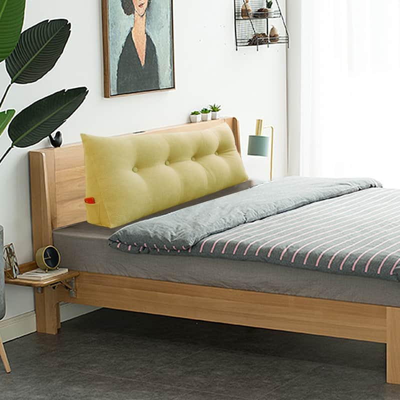 WOWMAX Large Bed Wedge Pillow Headboard Back Support Reading Cushion