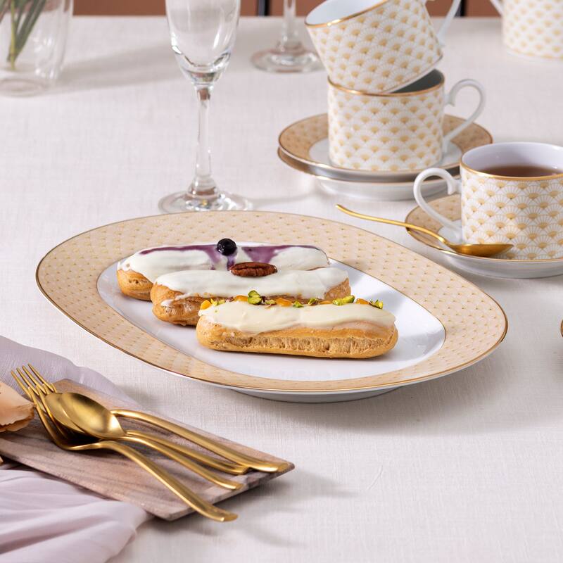 Trocadero Gold Oval Platter, 14"