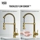 preview thumbnail 68 of 122, VIGO Edison 19" H Single Handle Pull-Down Sprayer Kitchen Faucet Set with Touchless Sensor