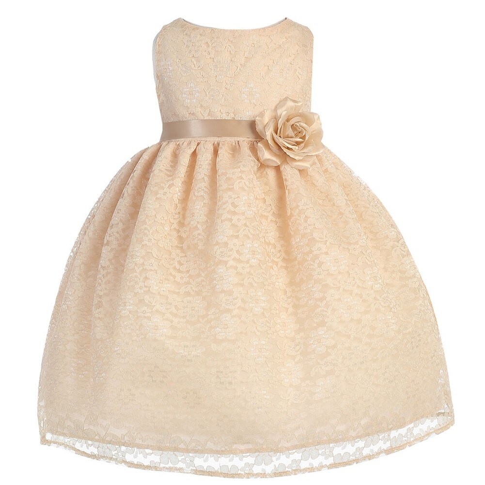 champagne baby dress