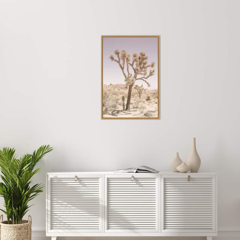 Joshua Tree by Shot by Clint Framed Canvas Wall Art Print - Sylvie Natural