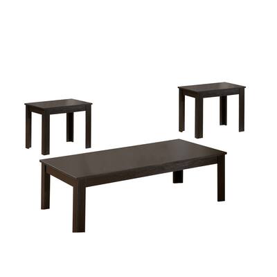 Attractive Black Three Piece Occasional Table Set