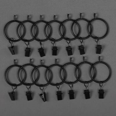 Exclusive Fabric Metal Curtain Hanging Ring Set - PKG of 14, 14PKG