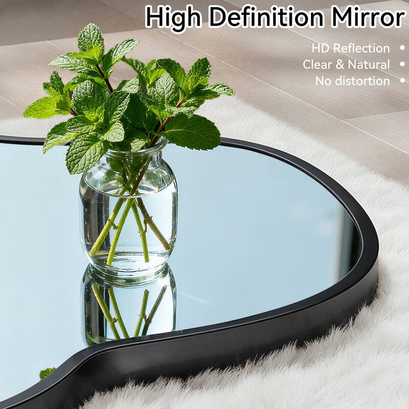 Stylish Aluminum Alloy Framed Irregular Wall Mirror