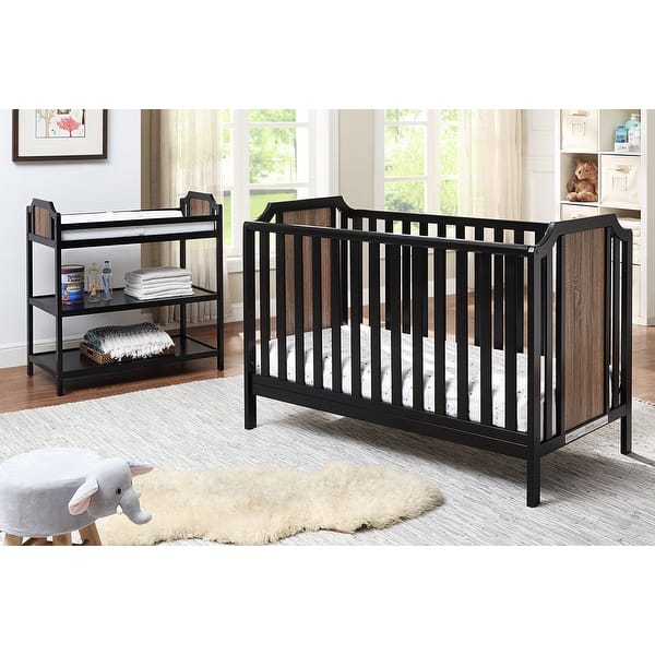 slide 2 of 20, Suite Bebe Brees 3-in-1 Convertible Island Crib Black