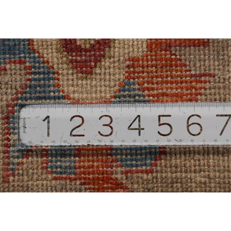Hand Knotted Oriental 100% Wool Carpet Transitional All-Over Beige & Ivories Oushak Area Rug - 9' 10'' X 8' 5''