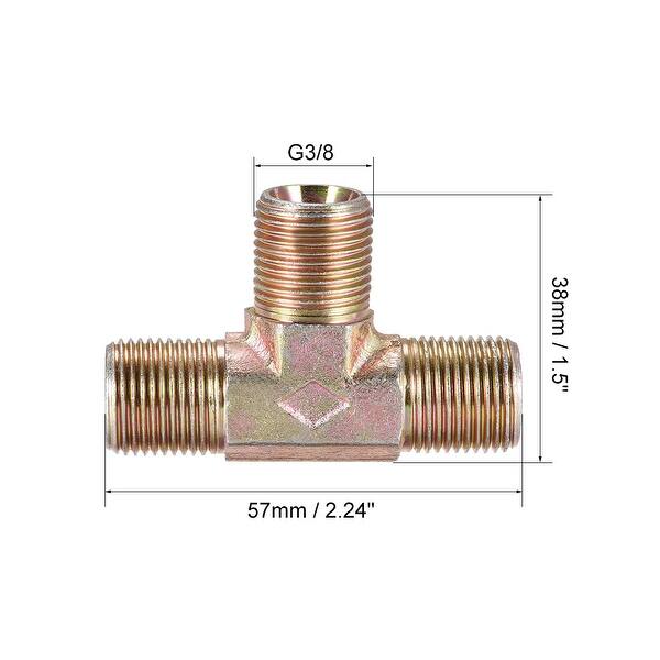 Shop Tee Pipe Fitting G3 8 Male Thread T Shaped Connector Coupler On Sale Overstock 30395712