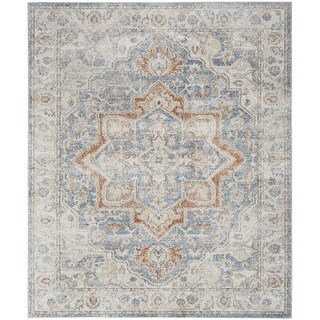 HomeRoots9' x 12' Gray Oriental Power Loom Area Rug - 9' x 12' - Bed ...