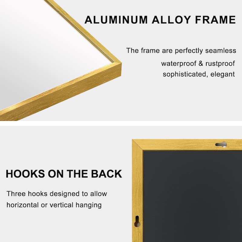 Rectangle Full Length Metal Floor Mirror Wall Mounted Mirror