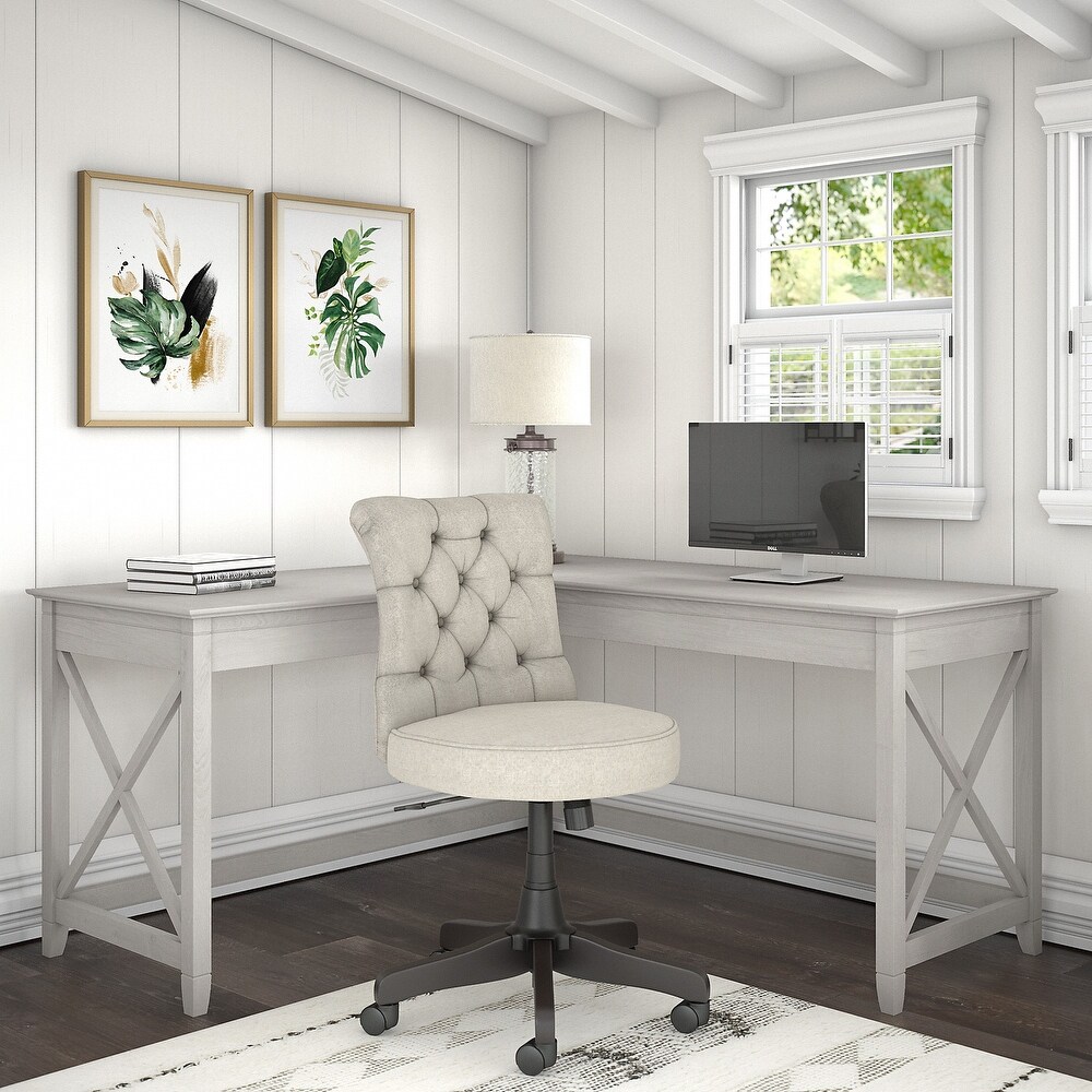 Bush l shaped desk white deals