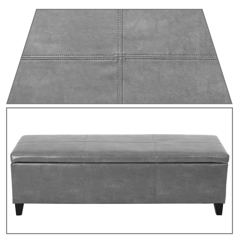 Contemporary Minimalist Design Upholstered Storage Bench