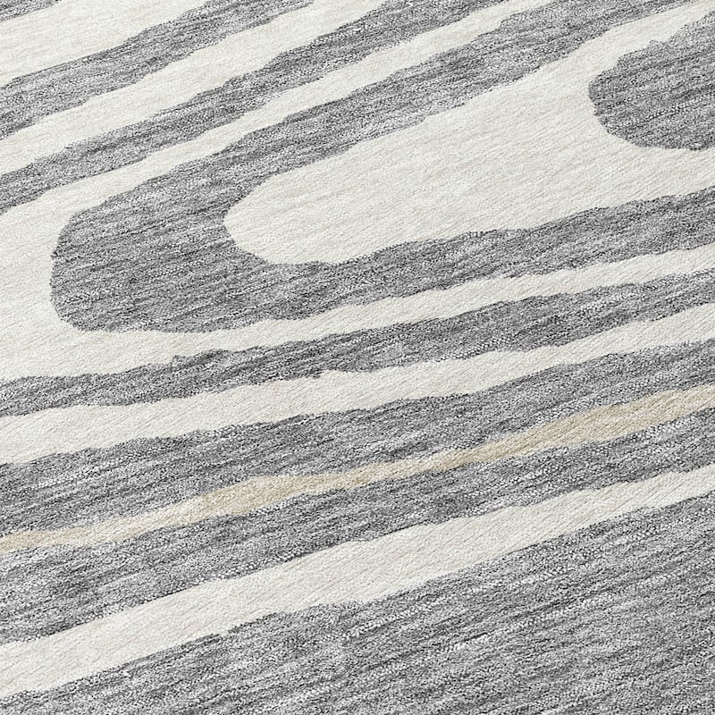 Machine Washable Indoor/ Outdoor Abstract Illusion Chantille Rug