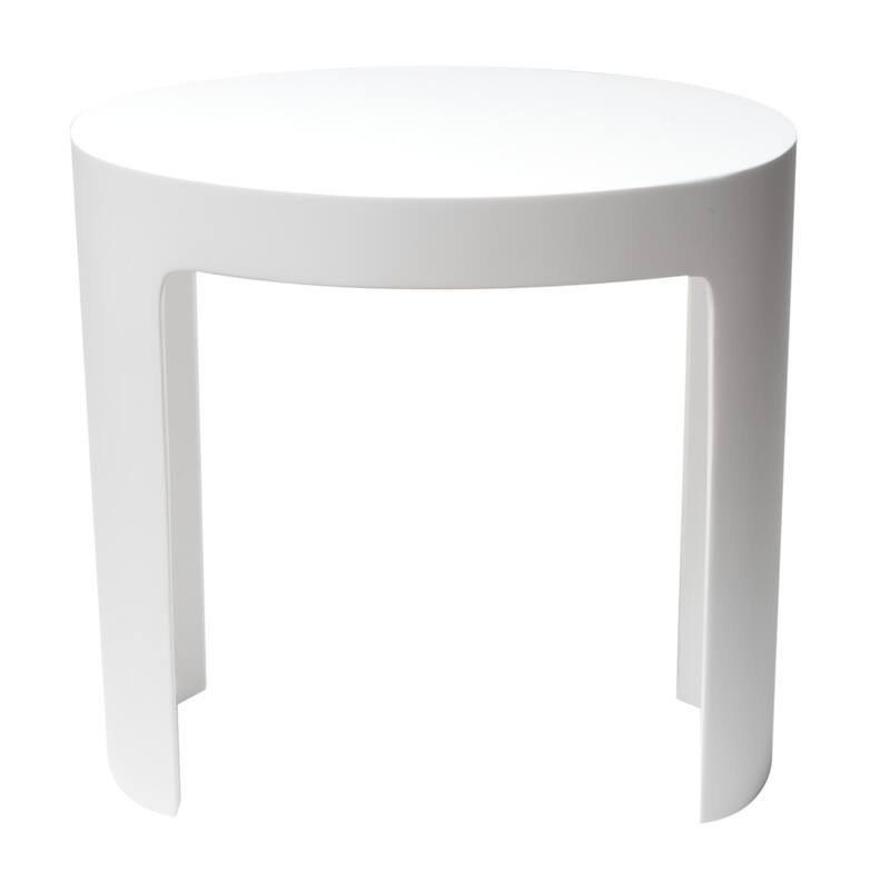 ALFI brand ABST66 White Matte Solid Surface Resin Bathroom / Shower Stool