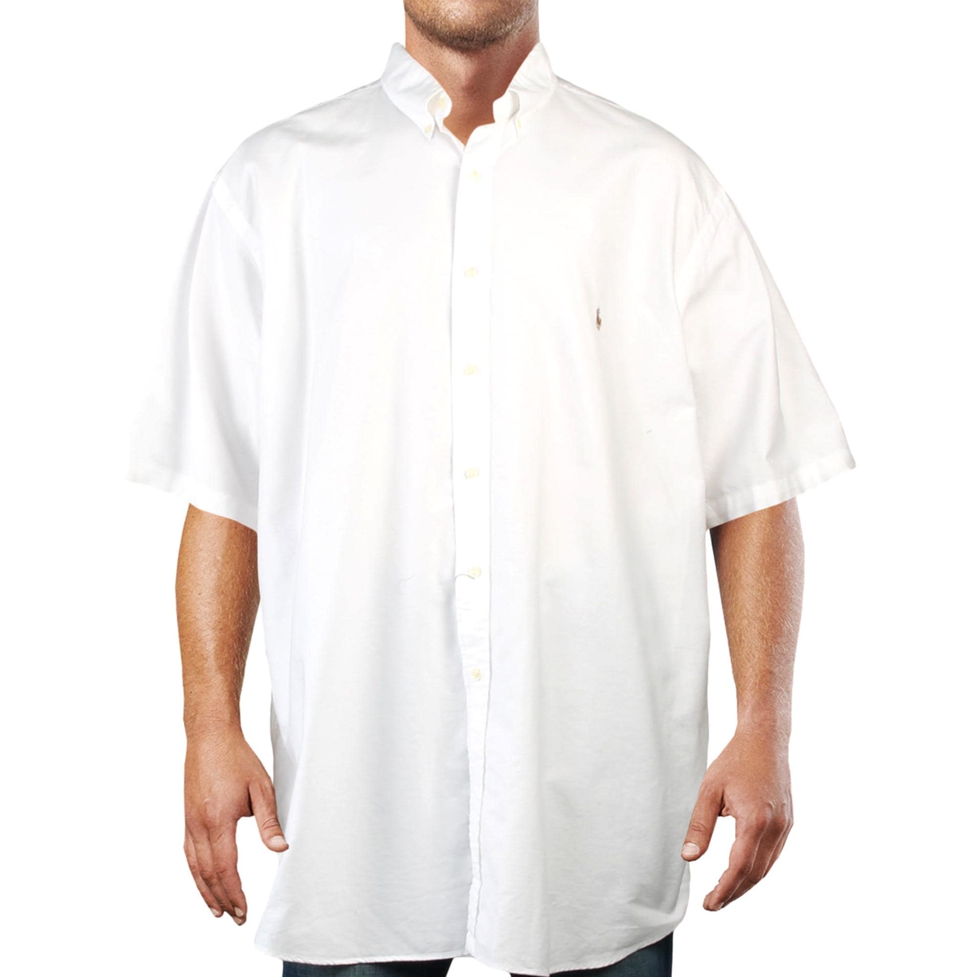 ralph lauren mens white button down shirt
