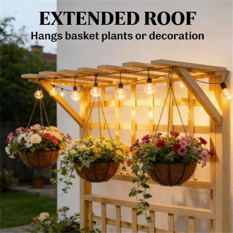 Elevated Garden Bed, Flowerpot Box, Plant Rack, Natural