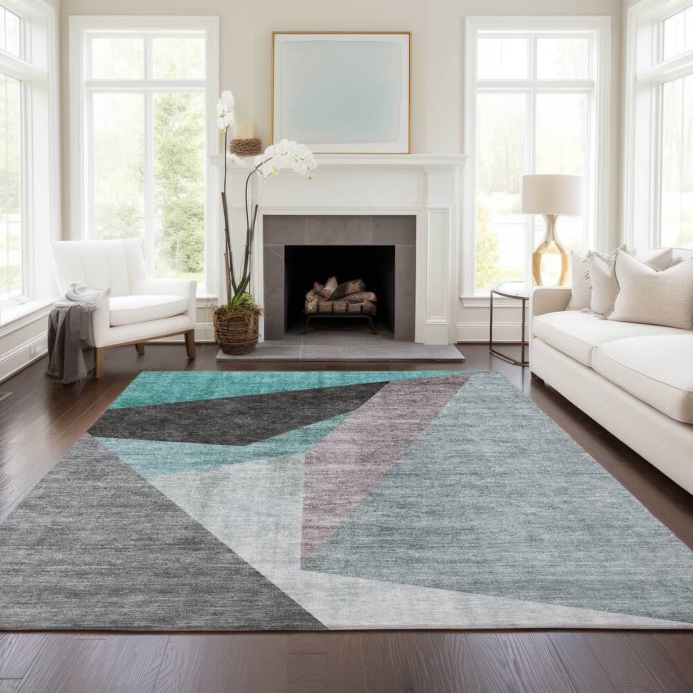 Machine Washable Indoor/ Outdoor Chantille Contemporary Dimensions Rug