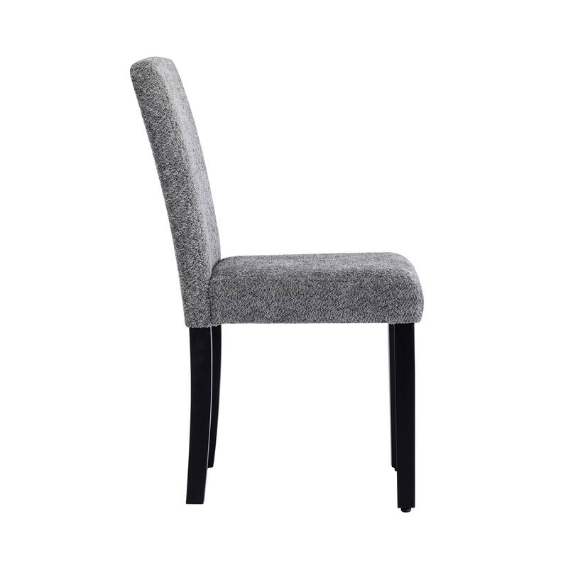Porthos Home Bleiz Teddy Fabric Dining Chairs with Rubberwood Legs, Set of 4