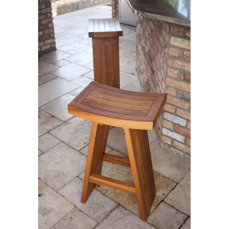 The Original 30" Tall Asia Teak Bar Stool
