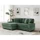 118.4"W Plush Modular Sectional Sofa with Pillows - 2 Piece Green - Left Facing