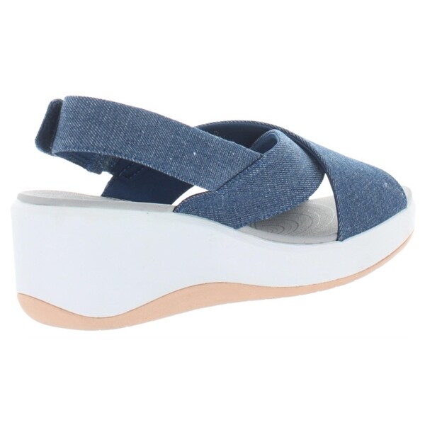 clarks denim wedge