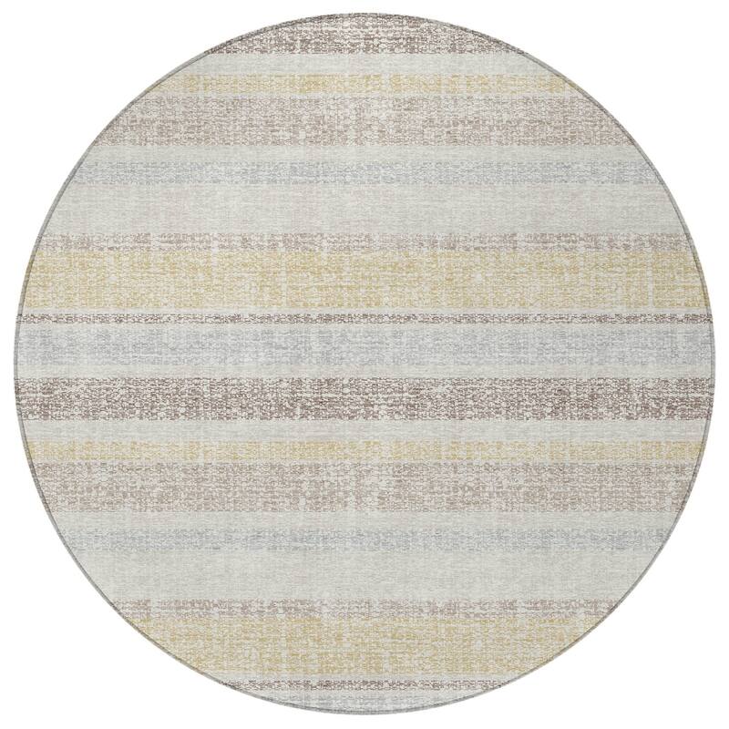HomeRoots Striped Transitional Rectangle Outdoor Rug