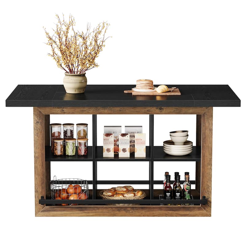 Kitchen Island with Storage, Counter Height Kitchen Island Table