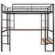 preview thumbnail 9 of 9, Full Size Metal Loft Bed with Long Desk and Shelves for Kids, Boys and Girls
