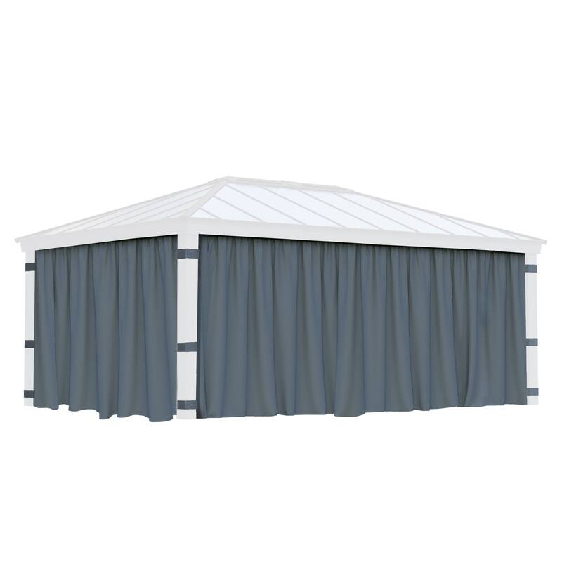 Curtain Set for Dallas 14 ft. Outdoor Gazebo