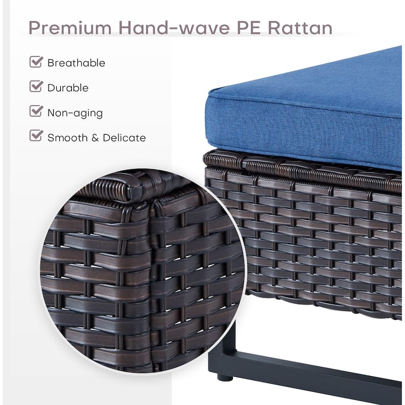 PE Rattan Sectional Sofa, High Back Outdoor Furniture Set