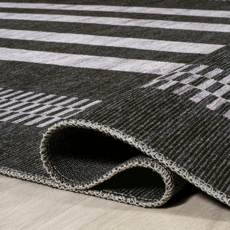 JONATHAN Y Timantii Bohemian Medallion Textured Weave Machine Washable Area Rug