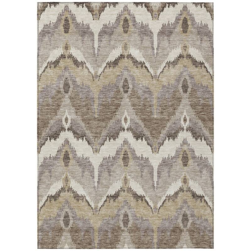 HomeRoots Ikat Transitional Rectangle Outdoor Rug