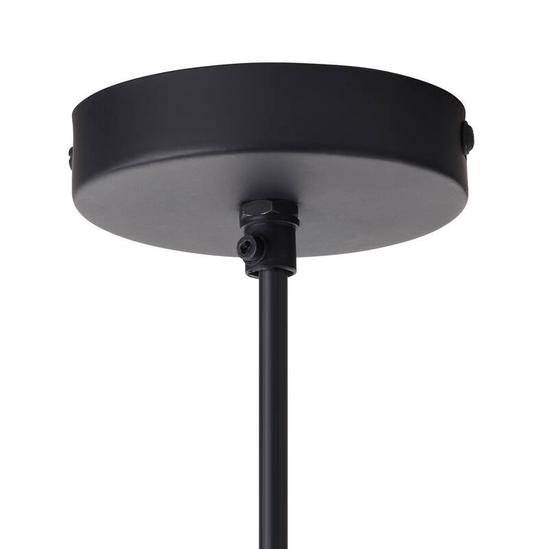 Gemma River of Goods Black Metal and Plum Hand Blown Glass 8.5-Inch Pendant Light with Adjustable Hanging Cord