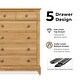 preview thumbnail 5 of 22, Furniture of America Wellington Farmhouse Natural Oak 3-Piece Wood Kids Bedroom Set