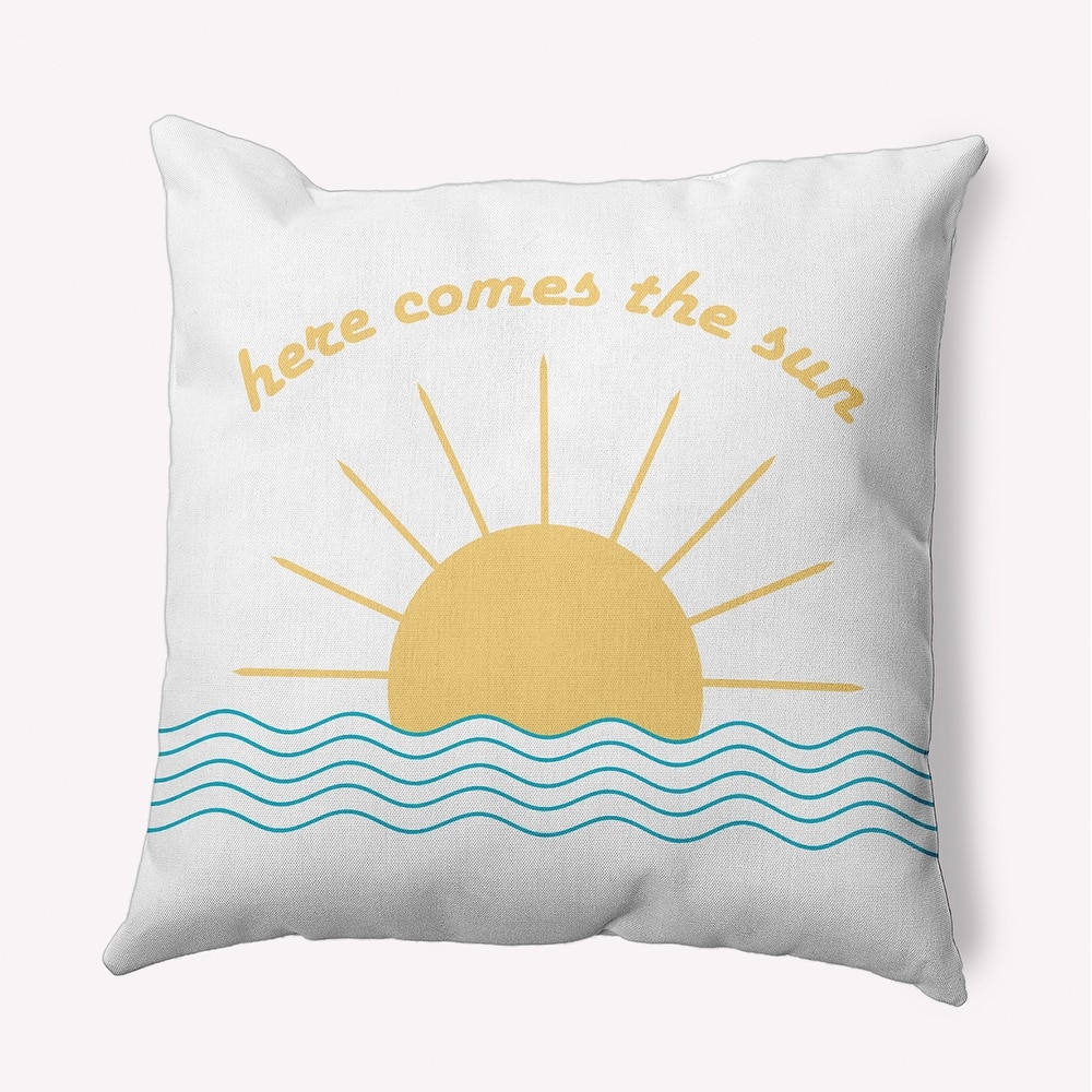 Here Comes The Sun Indoor/Outdoor Throw Pillow