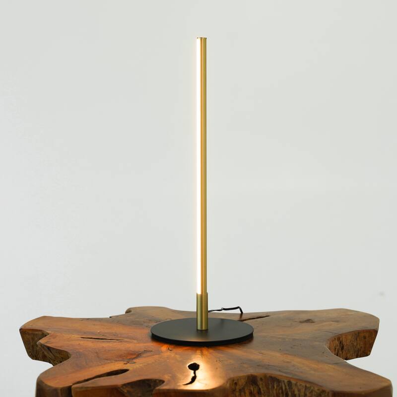 Rali Black LED Table Lamp with Gold Accent