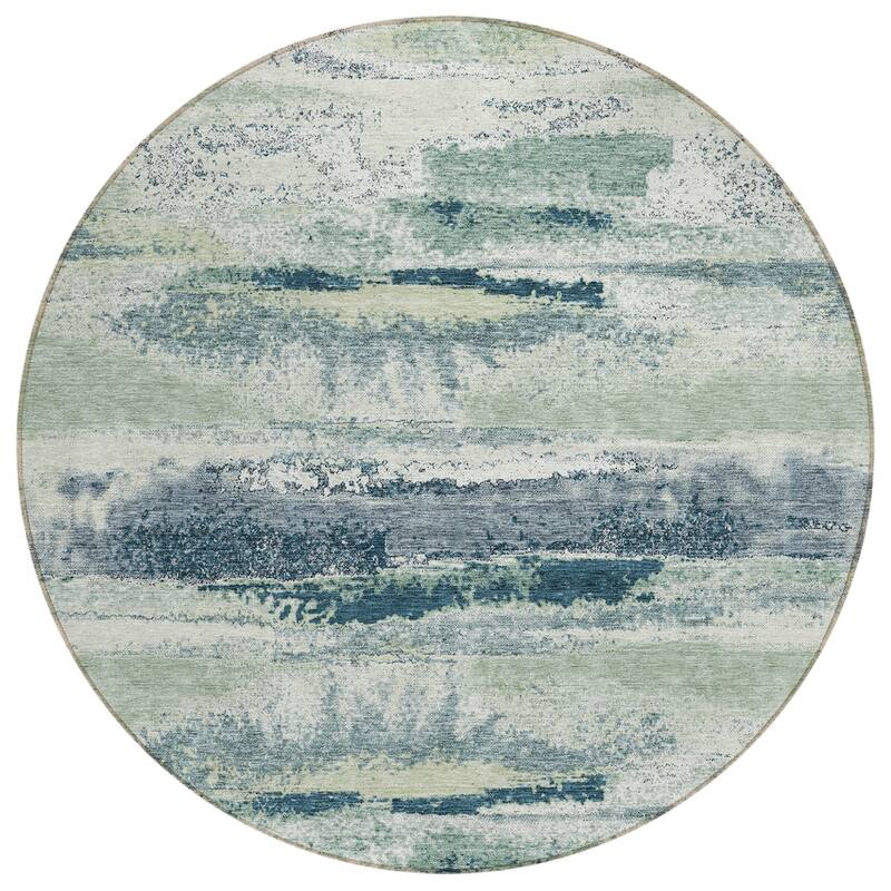 HomeRoots Abstract Transitional Rectangle Outdoor Rug