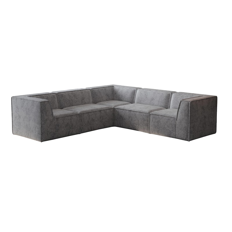 106"x106" Chenille Modular L-Shaped Sectional Sofa with 5-Piece Free Combination, Foam-Filled Cushions & No-Assembly Design