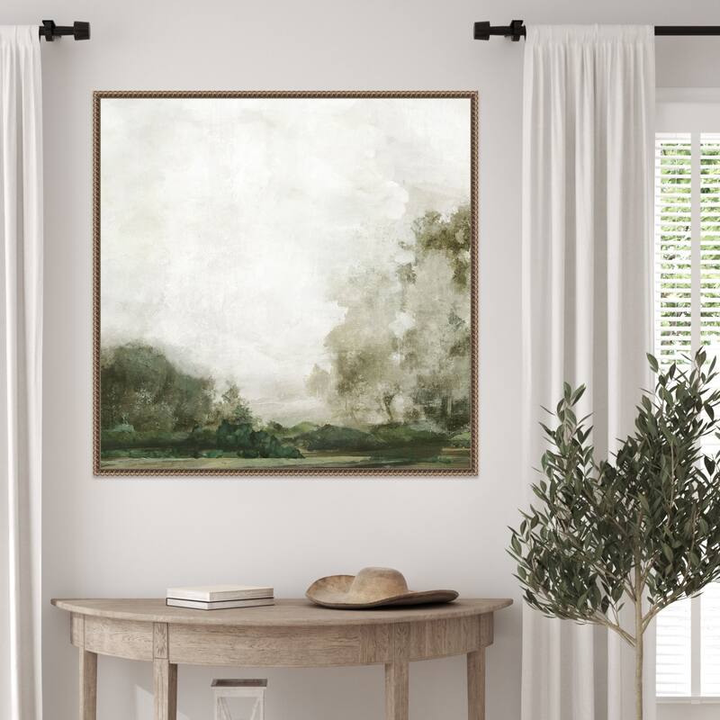 Misty Morning Over the Trees by PI Studio (30 x 30 in.), Framed Canvas Wall Art Print