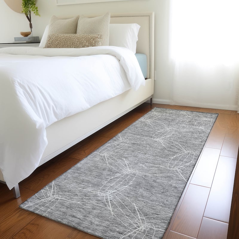 Premium Washable Super Soft Modern Symphony Mayfield Rug - Gray - 2'3" x 7'6"