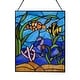 preview thumbnail 1 of 10, River of Goods Underwater Fish Ocean Scene River of Goods Multicolored Stained Glass Window Panel - 11" x 0.25" x 14" Multi