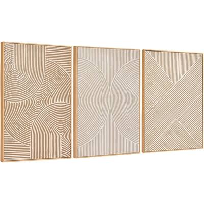 Painted Framed Wall Decor Geometric Artwork Canvas Paintings